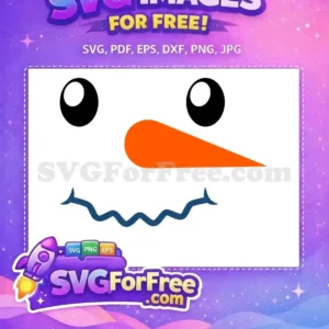 Free Black Eyes Free Orange Carrot Snowman Christmas Free SVG