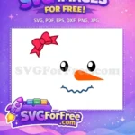 Free Pink Bow Free Carrot Nose Holidays Christmas Free SVG 2 - Instant Download