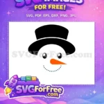 Free Snowman Tophat Free Carrot Nose Holidays Christmas Free SVG - Instant Download
