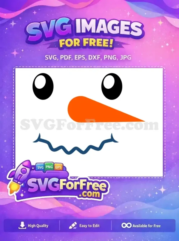 Free Black Eyes Free Orange Carrot Holidays Christmas Free SVG 1