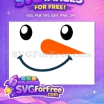 Free Round Eyes Free Carrot Nose Snowman Face Free SVG 1 - Instant Download