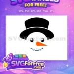 Free Black Hat Free Orange Carrot Nose Christmas Free SVG 1 - Instant Download