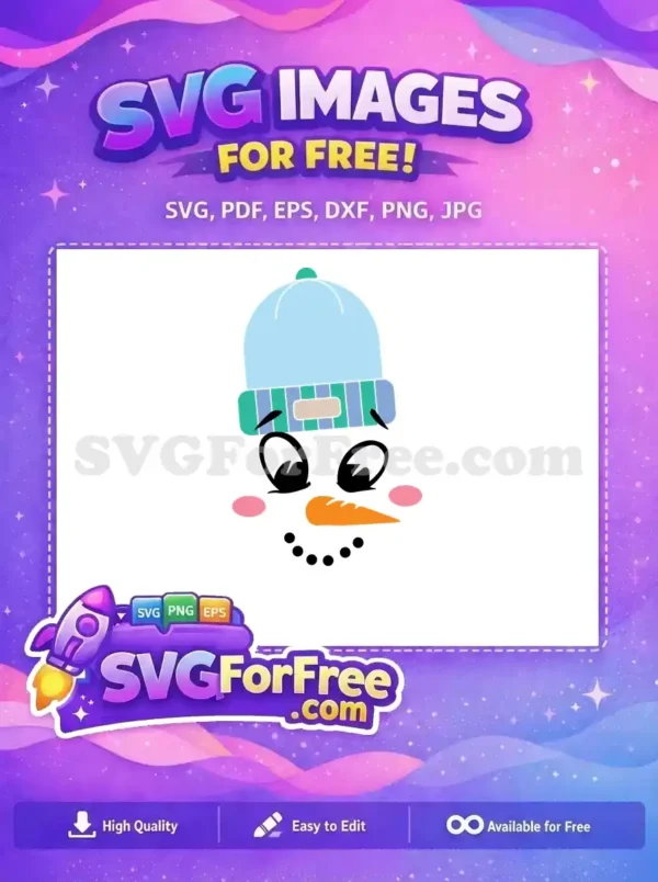 Free Winking Snowman Face Free Striped Hat Christmas Free SVG Free Winking Snowman Face Free Striped Hat Christmas Free SVG