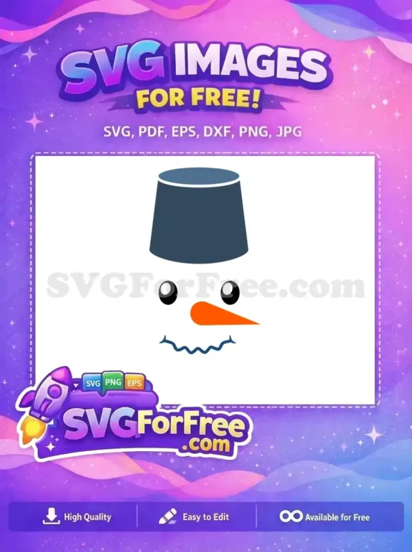 Free Blue Hat Free Carrot Nose Christmas Free SVG 2