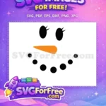 Free Lashes Eyes Free Carrot Nose Christmas Free SVG - Instant Download