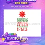 Free Red Snowflake Free Christmas Cheer Elf Movie Free SVG - Instant Download