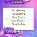 Free Red Green Merry Christmas Free Holidays Easter Free SVG - Instant Download