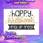 Free Happy Halloween Stars Free Trick or Treat Holiday Free SVG - Instant Download