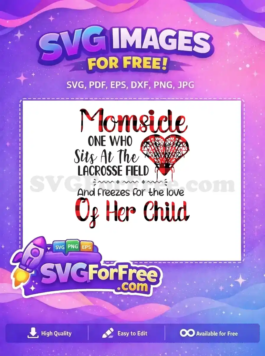 Free Lacrosse Mom Red Heart Free Buffalo Plaid Lacrosse Free SVG