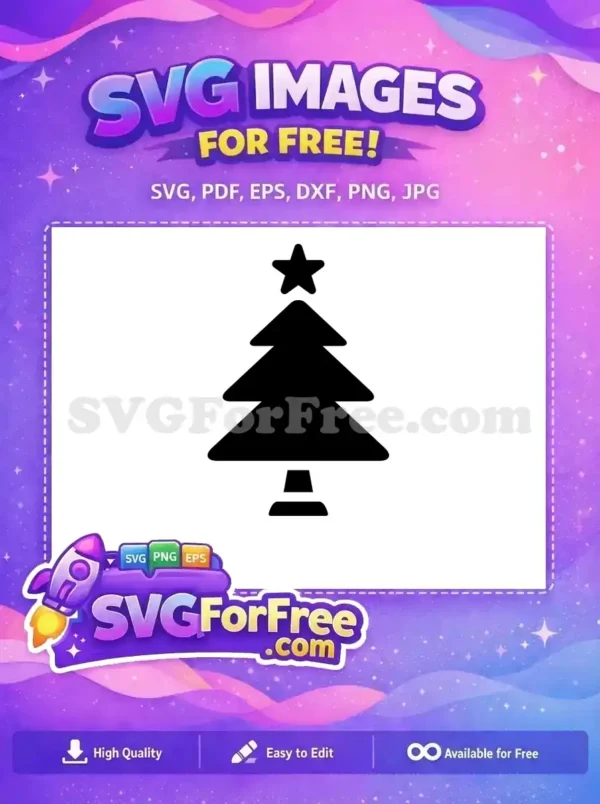 Free Simple Tree Free Star Topper Christmas Free SVG 2 Free Simple Tree Free Star Topper Christmas Free SVG 2