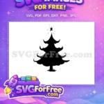 Free Curled Branches Free Star Topper Christmas Tree Free SVG - Instant Download