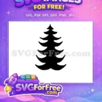 Free Layered Black Tree Free Christmas Holidays Free SVG - Instant Download