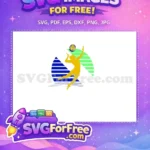 Free Yellow Player Free Green Beach Volleyball Free SVG - Instant Download