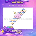 Free Pink Unicorn Free Flower Crown Easter Free SVG - Instant Download