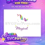 Free Rainbow Mane Free Unicorn Stars Magical Easter Free SVG - Instant Download