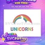 Free Rainbow Unicorn Free Clouds Unicorns Free SVG - Instant Download