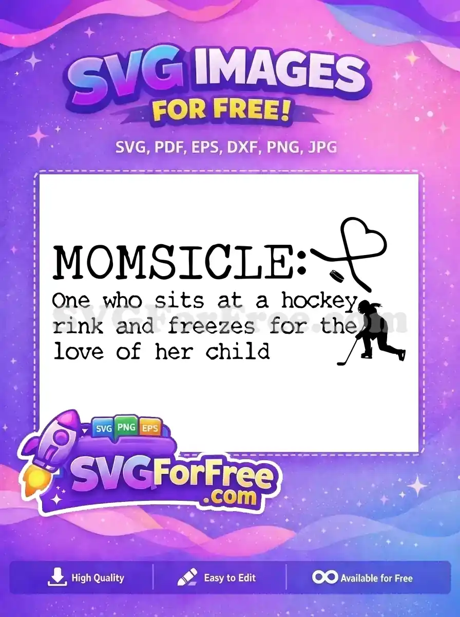Free Hockey Mom Free Love Momcicle Winter Free SVG