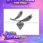Free Pine Needles Free Cone Holidays Christmas Free SVG - Instant Download