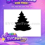 Free Simple Evergreen Free Silhouette Holidays Christmas Free SVG - Instant Download