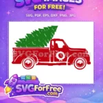 Free Red Truck Free Christmas Tree Holidays Free SVG 4 - Instant Download