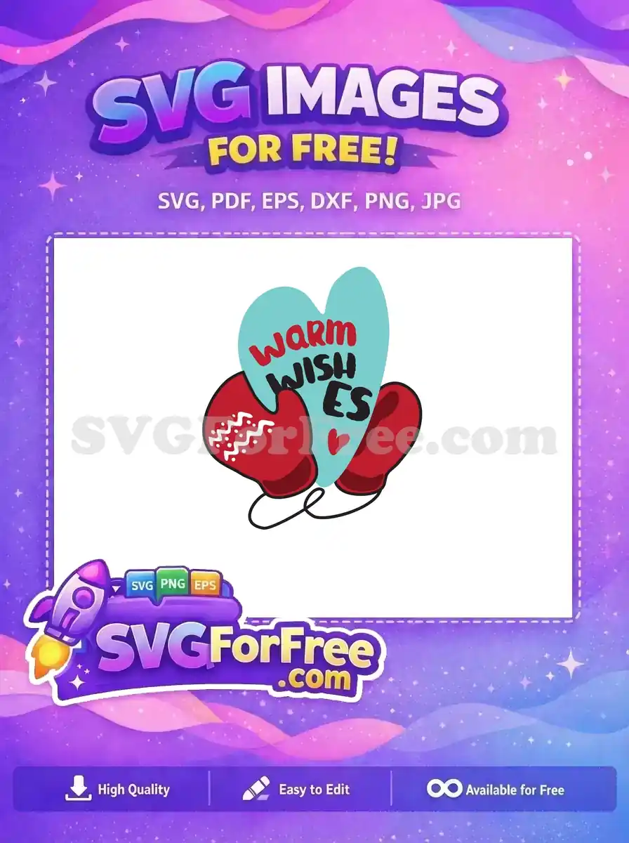 Free Red Mittens Free Warm Wishes Christmas Free SVG