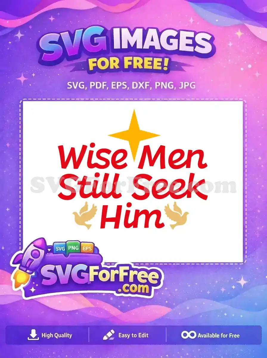 Free Red Wise Men Free Golden Doves Christmas Free SVG