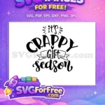 Free Crappy Gift Season Free Heart Banner Free Christmas SVG - Instant Download