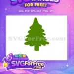 Free Simple Green Tree Free Christmas Holidays Easter Free SVG - Instant Download