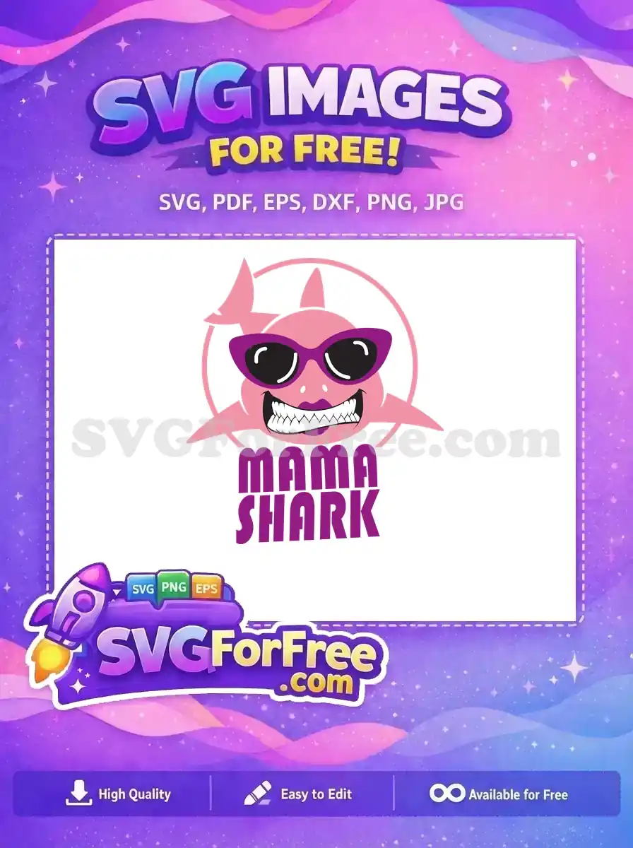 Free Mama Shark Sunglasses Free Holidays Christmas Mama Shark Free SVG