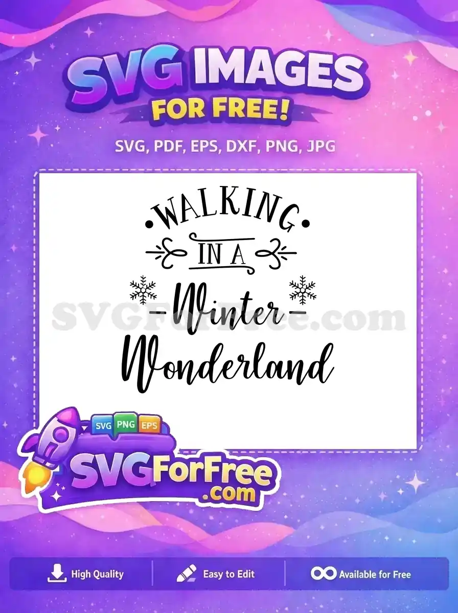 Free Walking Script Free Winter Wonderland Holidays Free SVG