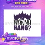 Free Cute Bat Free Wanna Hang Holidays Christmas Free SVG - Instant Download