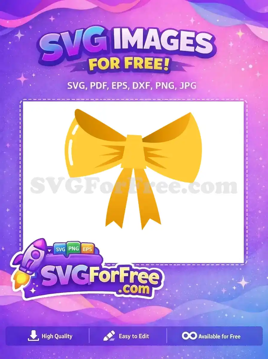 Free Golden Holiday Bow Free Christmas Easter Present Free SVG