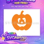 Free Halloween Pumpkin Free Spooky Face Holidays Free SVG - Instant Download