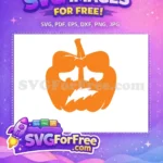 Free Orange Scared Pumpkin Free Halloween Holiday Free SVG - Instant Download