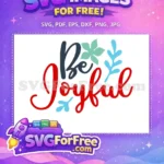 Free Dark Blue Lettering Free Red Joyful Text Holidays Free SVG - Instant Download