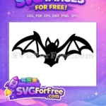 Free Halloween Bat Silhouette Free Flying Creature Holidays Free SVG - Instant Download