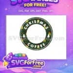 Free Dark Green Coffee Free Ugly Christmas Sweater Free SVG - Instant Download