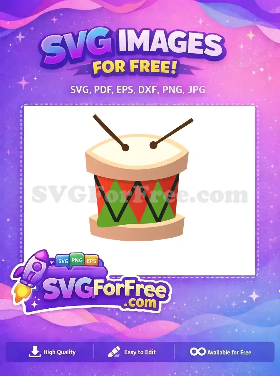 Free Holiday Drum Green Red Free Christmas Easter Free SVG