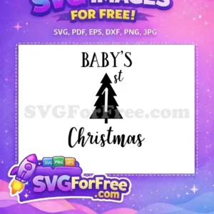 Free Baby First Free Christmas Tree Holiday Free SVG
