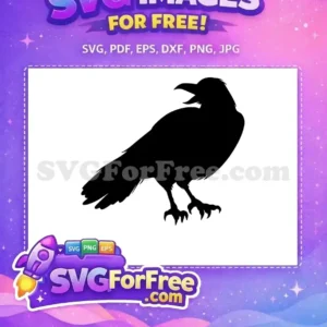 Free Black Crow Silhouette Free Halloween Raven Edgar Allan Poe Free SVG
