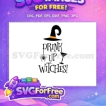 Free Witch Hat Free Spider Martini Prink Up Free SVG - Instant Download