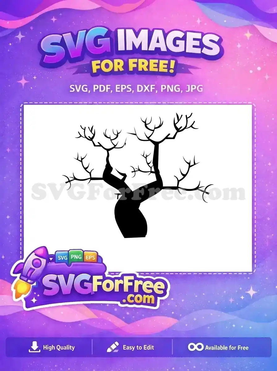 Free Spooky Silhouette Branches Free Halloween Tree Free SVG