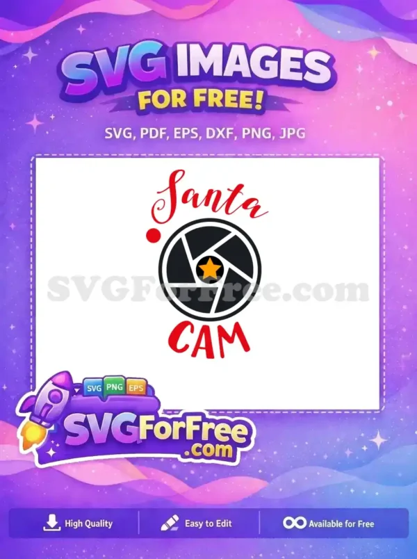 Free Santa Red Cam Free Star Christmas Free SVG