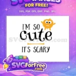 Free Orange Monster Free Cute Scary Halloween Free SVG - Instant Download