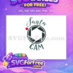 Free Santa Cam Teal Free Holiday Camera Christmas Free SVG - Instant Download