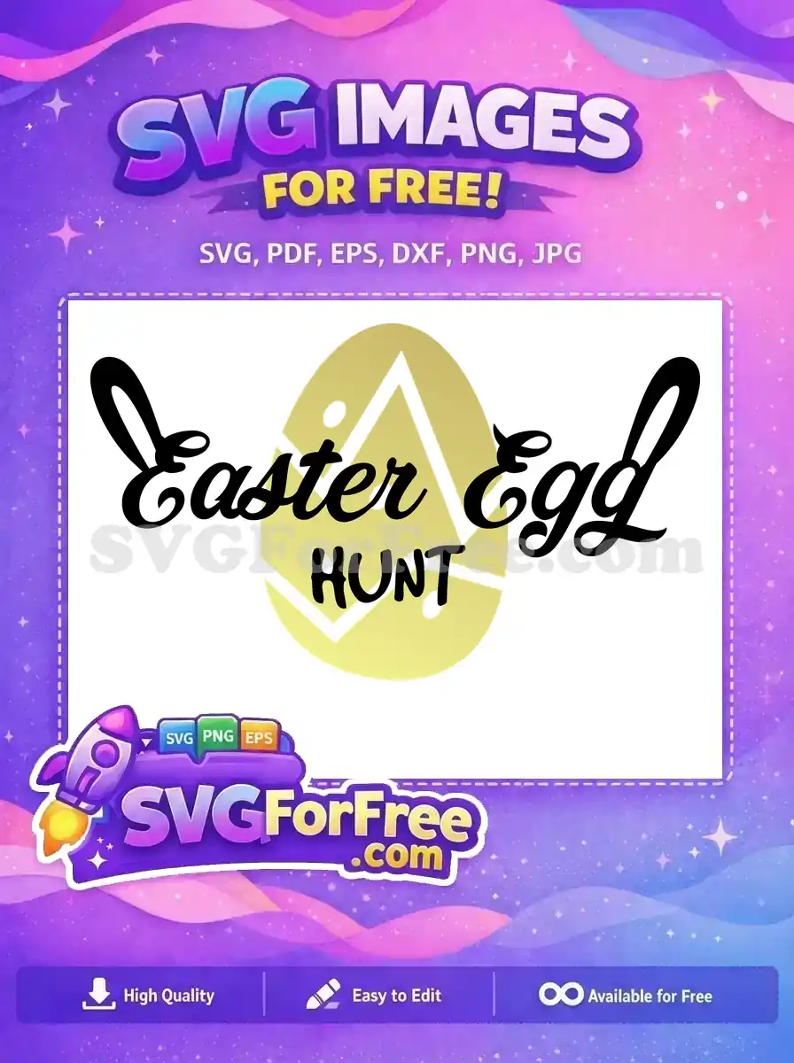 Free Gold Easter Egg Free Bunny Ears Easter Free SVG