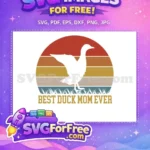 Free Duck Silhouette Free Sunset Pattern Best Duck Mom Free SVG - Instant Download