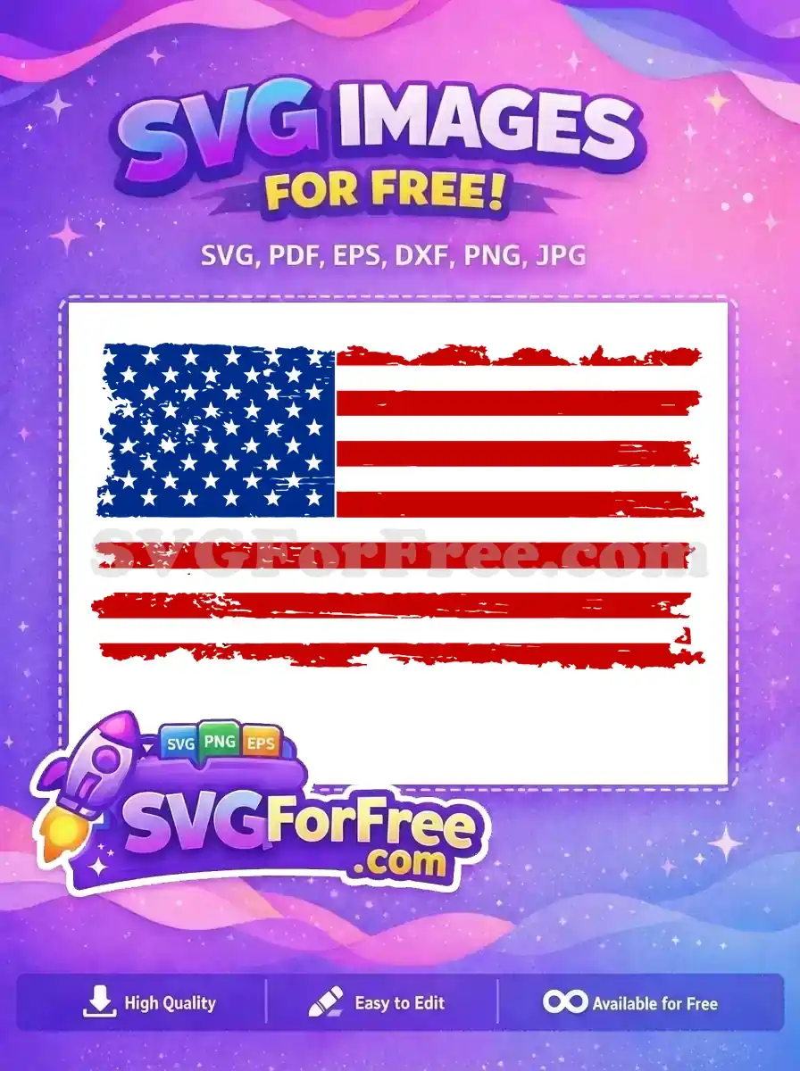 Free Distressed USA Flag Free Patriotic Stripes Holidays Free SVG