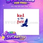 Free Patriotic Land Free Liberty Blue Eagle America Free SVG - Instant Download