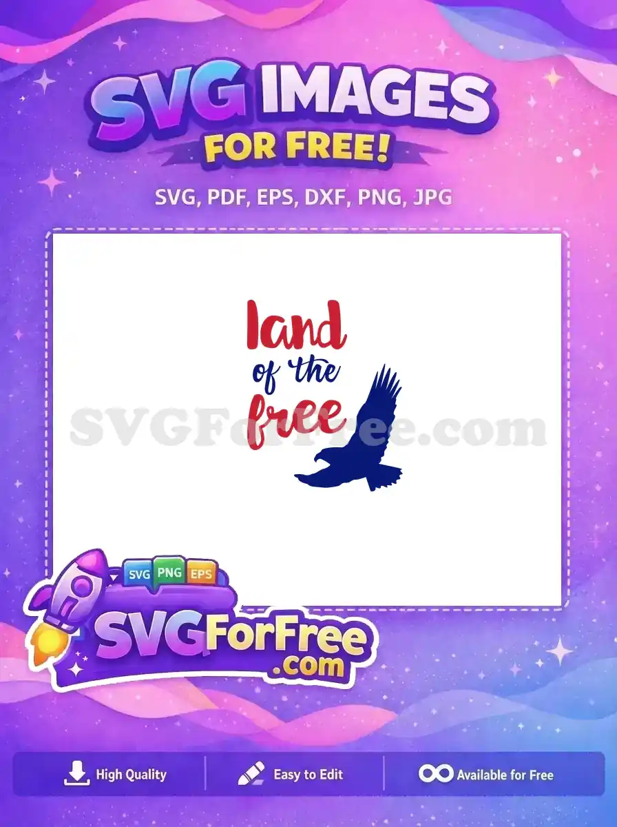 Free Patriotic Land Free Liberty Blue Eagle America Free SVG